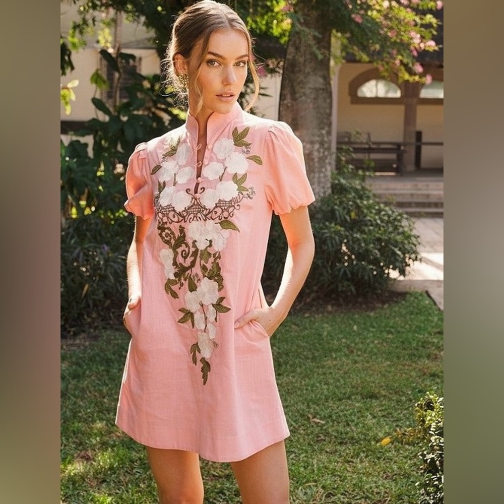 NEW MESTIZA NEW YORK elliana dress in watermelon pink small